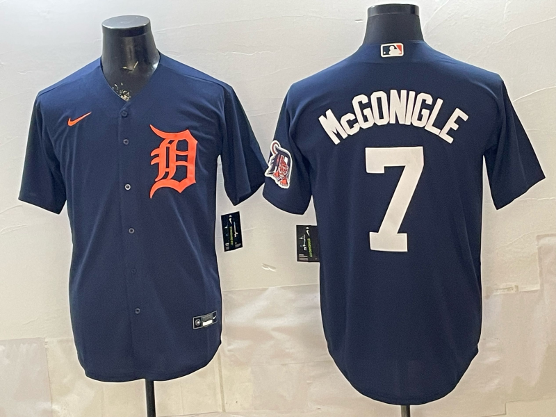 Men Detroit Tigers #7 McGonigle blue Game Nike MLB Jersey 0402002->->MLB Jersey